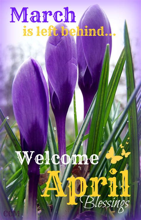 March Is Left Behindwelcome April Blessings Pictures Photos And