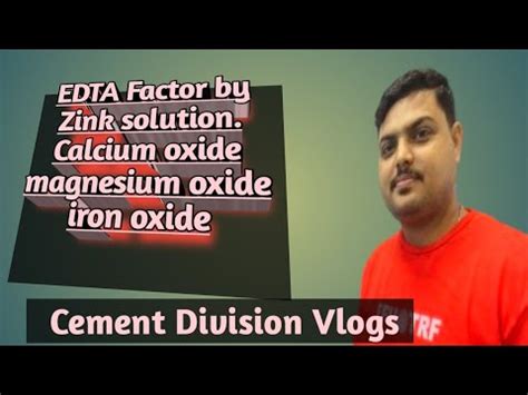 Edta Factor By Zink Solution Love Chemical Cement