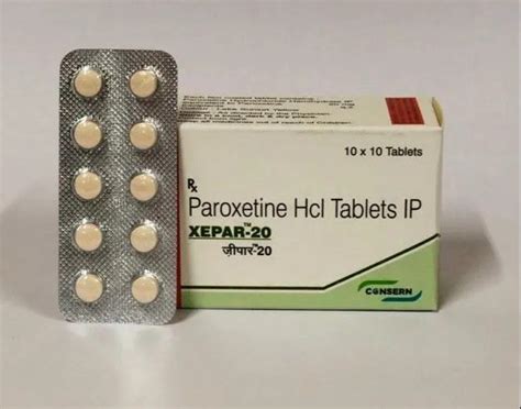 Consern Paroxetine 20 Mg Tablet 10 Pills In 1 Strip Treatment