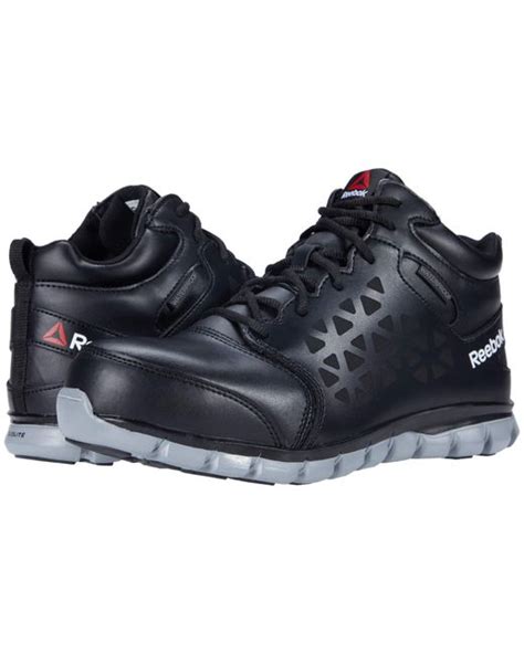 Reebok Leather Sublite Cushion Work Mid Comp Toe Eh In Black For Men Lyst