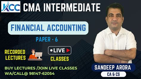 Best Most Affordable CMA Inter Financial Accounting Video Lectures