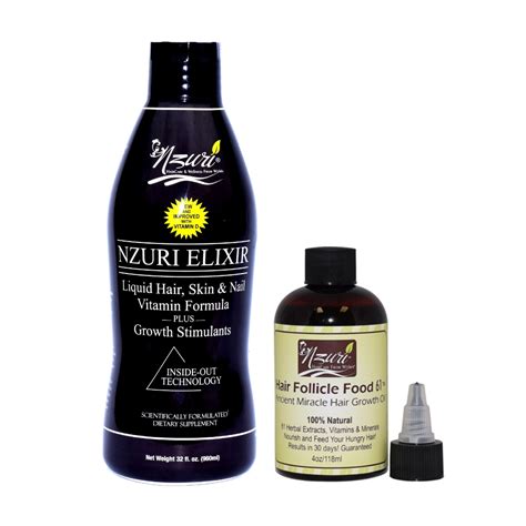 Nzuri Elixir Hair Growth Vitamin Liquid Follicle Food Oil
