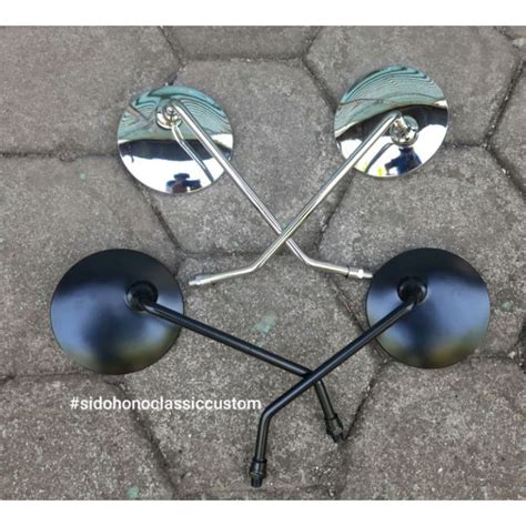 Spion Retro Bulat Tangkai Panjang Drat Honda Cpx Scoopy Grand Win