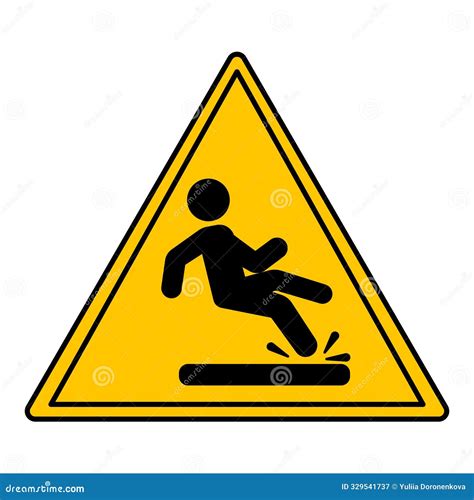 Slippery Floor Sign Cartoon Vector 146391997