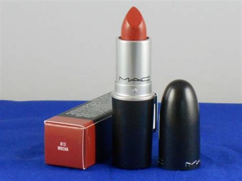 Mac Satin Lipstick Mocha 813 Peachy Yellow Brown Fs Lipstick 3g10oz