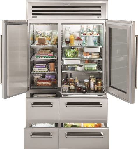 Sub Zero 48 Pro Refrigerator Freezer With Glass Door Pro4850g