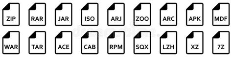 archive file icon  formats  archive files vector linear