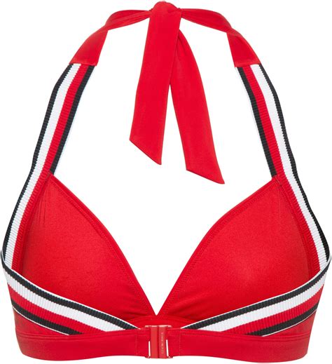 Tommy Hilfiger Signature Ribbed Triangle Bikini Top Primary Red UW0UW02696 XLG Ab 31 99