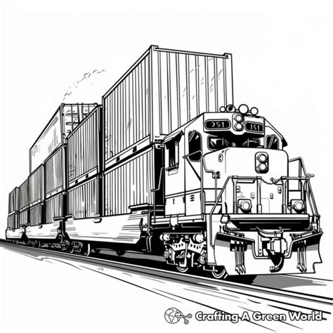 Freight Train Coloring Pages - Free & Printable!