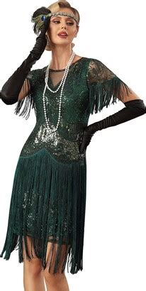 Prettyguide S Women Flapper Dress Long Fringe Gatsby Sequin Beaded