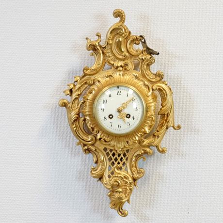 Wall Pendulum Kartellur Japy Freres Brass France Rococo Style