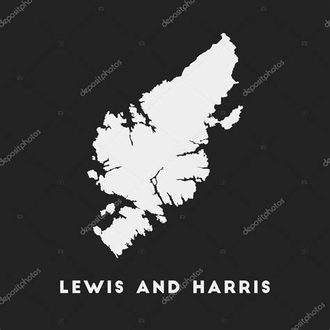 Lewis Y Harris Icono Island Mapa Sobre Fondo Oscuro Elegante Lewis Y