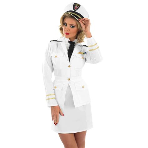 Buy Fun Shack Navy Fancy Dress Women Captain Uniform Womens Halloween