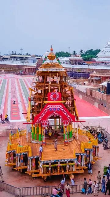 Stage Set For Grand Rath Yatra In Puri Check Stunning Chariot Artwork