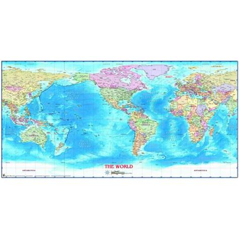 World Political Wall Map Americas Centered By Compart The Map Shop