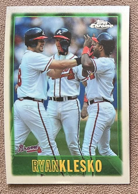 Topps Chrome Ryan Klesko Atlanta Braves Mlb Baseball Card Ebay