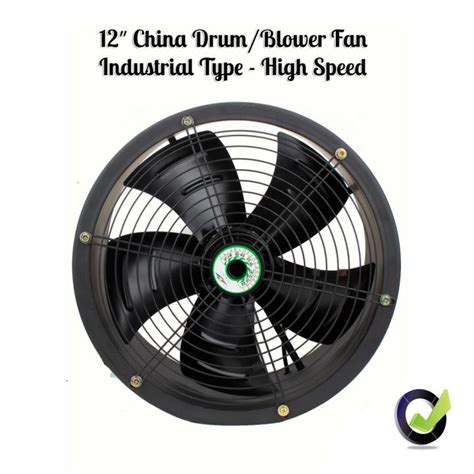 12″ China Axial Drum Blower Fan Industrial Type High Speed