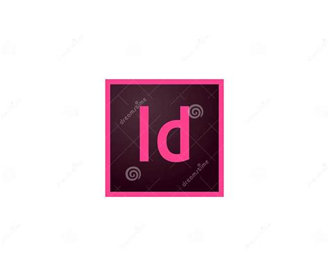 Indesign Logo Editorial Illustrative On White Background Editorial Photography Illustration Of