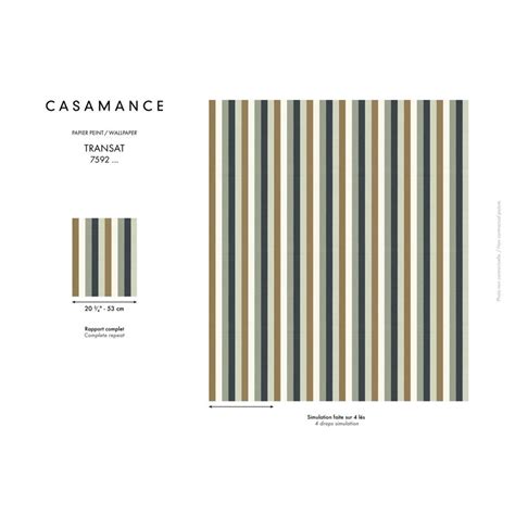 Casamance Papier Peint Transat Collection L Ile Aux Oiseaux