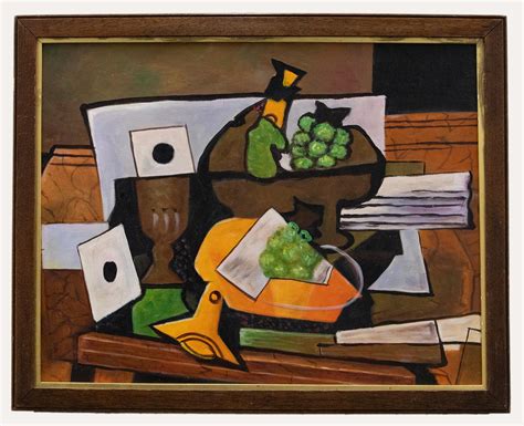 Unknown After Georges Braque 20th Century Oil Still Life With