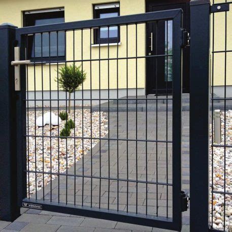 Pedestrian Gate 3D PANEL Black LEWANDOWSKI Fence Builder Limited