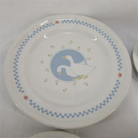 Geese Moonlight Stoneware Goose Pc Dinnerware Set Country Farm