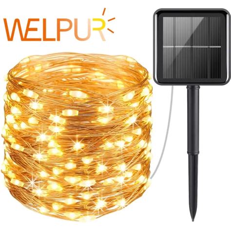 Welpur Solar String Fairy Lights Outdoor Waterproof 22M 32M 200 LED