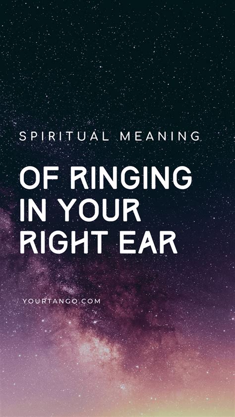 What Ringing In Your Right Ear Means Spiritually Artofit