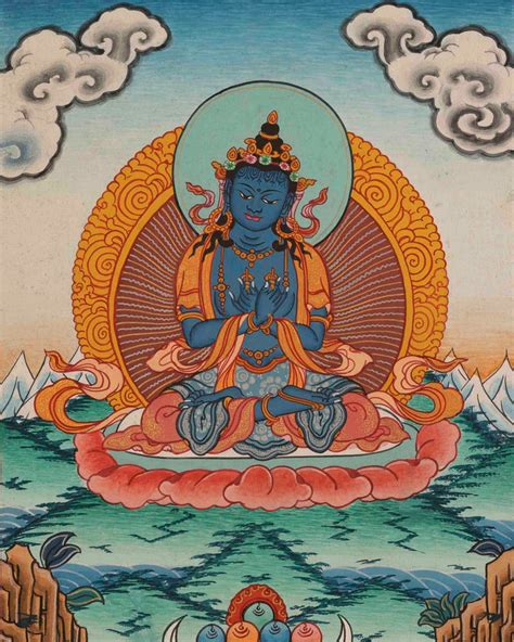 Vajradhara Dorje Chang Thangka Tibetan Buddhist Thangka Painting