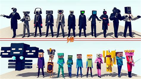 Cameraman Team Vs Minecraft Team Totally Accurate Battle Simulator