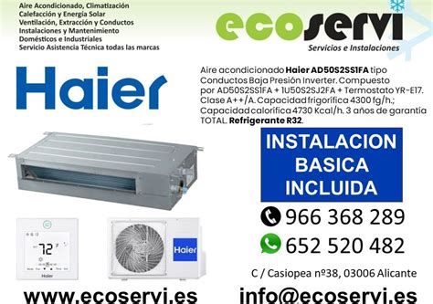 Aire Acondicionado Alicante Conductos HAIER AD50S2SM1FA