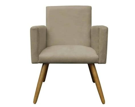 Poltrona Nina Decorativa Suede Nude MadeiraMadeira