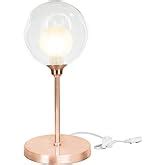 Luminária Abajur de mesa Globo Orby New Cobre Base Redonda Amazon br