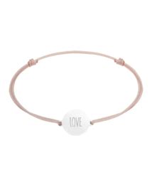 Vriendschaps Armbandjes Love One For You One For Me Zilver Roze