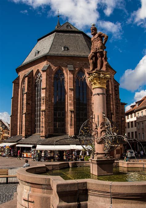 Edit free photo of Heidelberg,marketplace,historically,old town ...