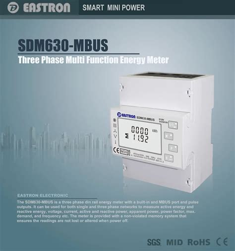 Eastron Sdm M Bus Phase Din Rail Energy Meter With Mbus