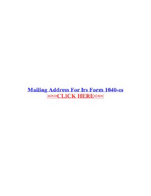 Fillable Online Mailing Address For Irs Form 1040 Es WordPress