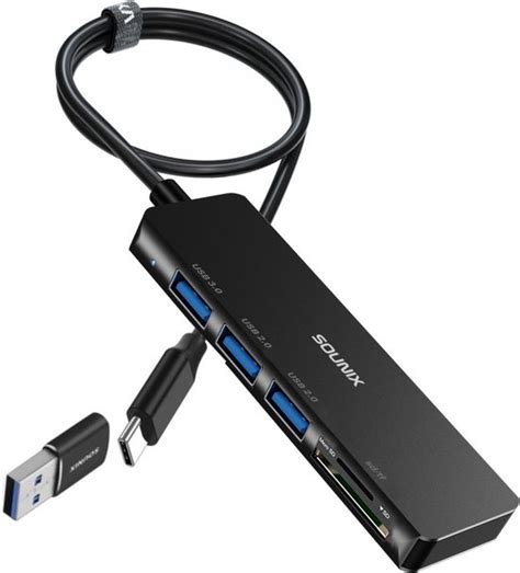 Sounix Sd Kaartlezer In Cardreader Met Usb Splitter Usb X