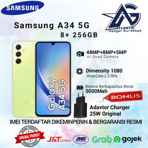 jual samsung galaxy   ram gb   original bergaransi