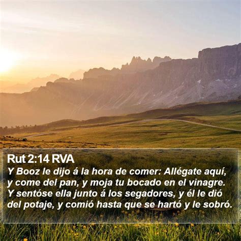 Rut 2 14 RVA Y Booz le dijo á la hora de comer Allégate