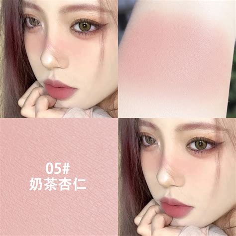 Monochrome Blush Net Red Rouge High Gloss Repair Matte Nude Makeup Natural Sun Red Female