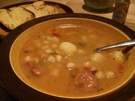 Garbanzo Bean Soup W Toasted Cuban Bread Bean Recipes Garbanzo Bean Recipes Bean Soup