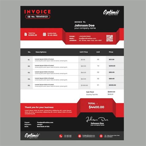 Premium Psd Payment Invoice Design Psd Template