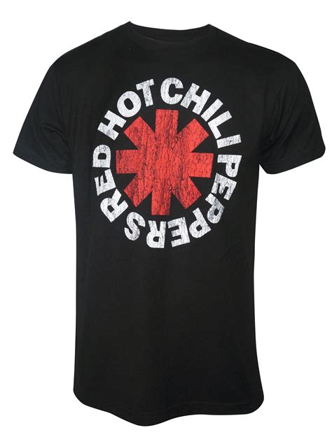 Merch Traffic Red Hot Chili Peppers Men S Classic Asterisk Slim Fit T Shirt Black 2xl