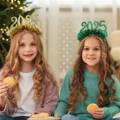 2025 Headband Shiny Glitter New Year Celebrations Music Festivals