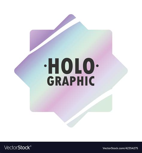 Holographic Sticker Template Royalty Free Vector Image