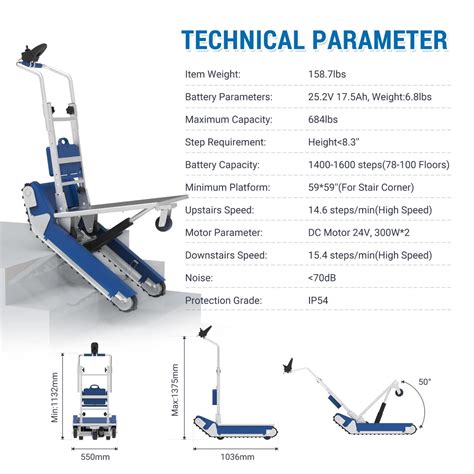 Automatic Stair Climber For Moving Appliances Up To 684 LBS XSTO