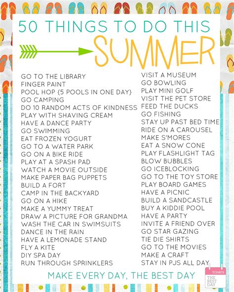 Summer Checklist Template