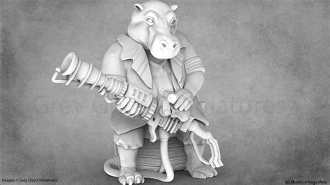 Mari Bathaq Hippo Folk Artificer Hippofolk Miniature Naga Miniatures