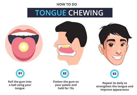 tongue chewing  facial appearance